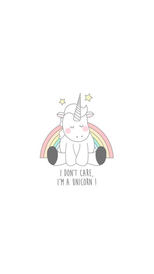 I Don't Care Unicorn Wallpaper
