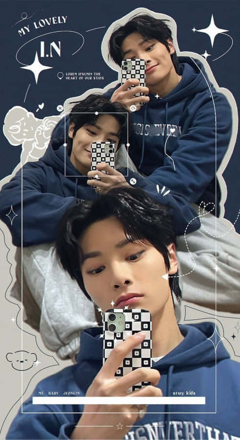 I N Stray Kids Selfie Moments Wallpaper