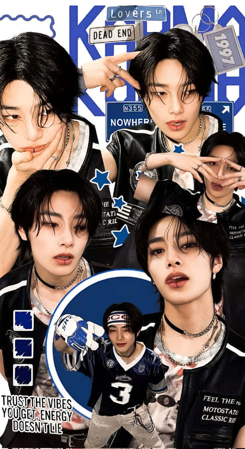 I N Stray Kids Style Wallpaper