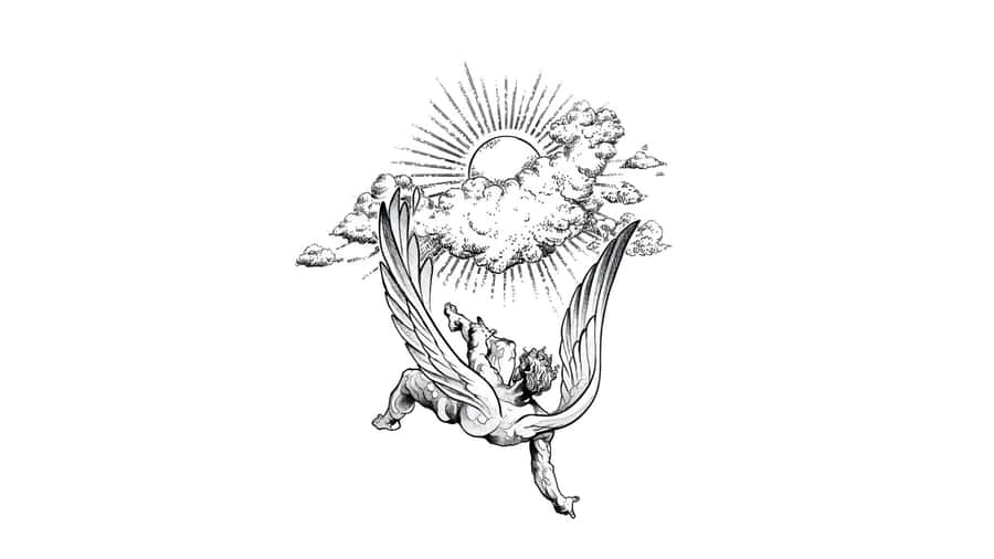 Icarus Flying Too Close To Sun Wallpaper