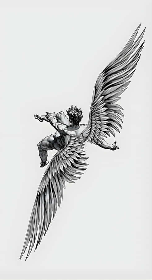 Icarus Flying With Wings Wallpaper