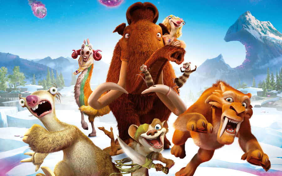 Ice_ Age_ Characters_ Fun_ Moment Wallpaper