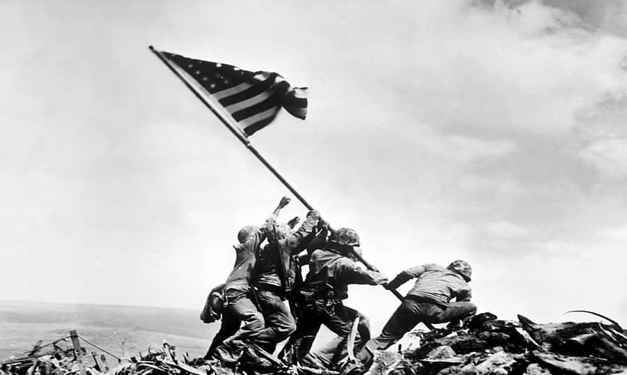 Iconic_ Flag_ Raising_ W W I I Wallpaper