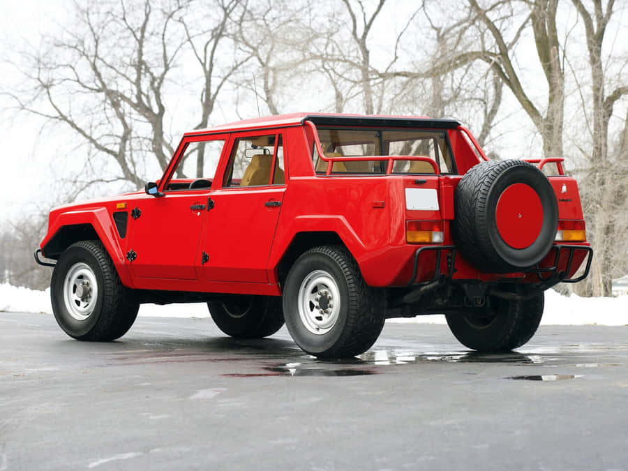 Iconic Lamborghini Lm002 In All Its Rugged Glory Wallpaper