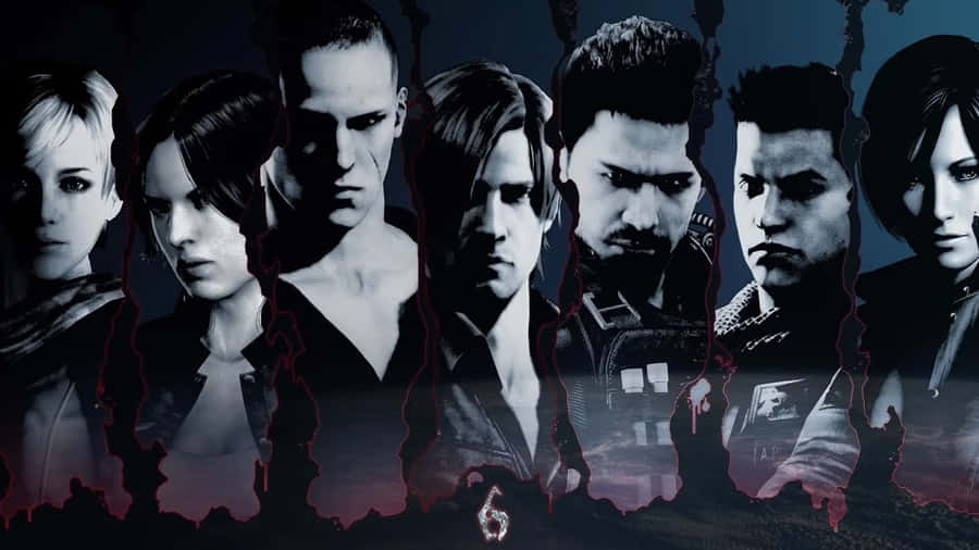 Iconic Resident Evil Characters Posing For Action In A Thrilling 1920 X 1080 Wallpaper Wallpaper