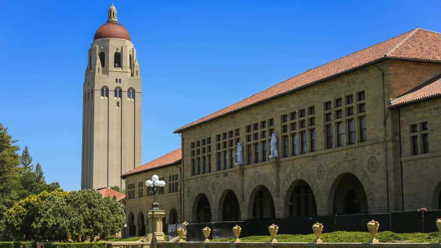Iconic University Towerand Building Wallpaper