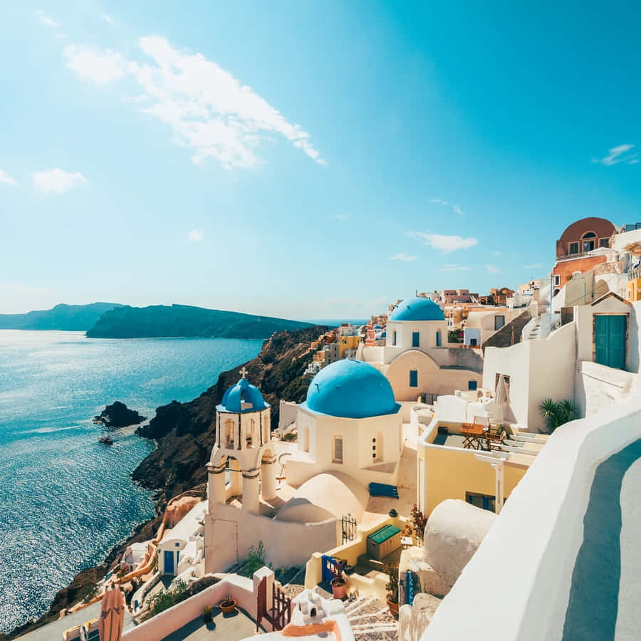 Idyllic Greek Beach Paradise Wallpaper