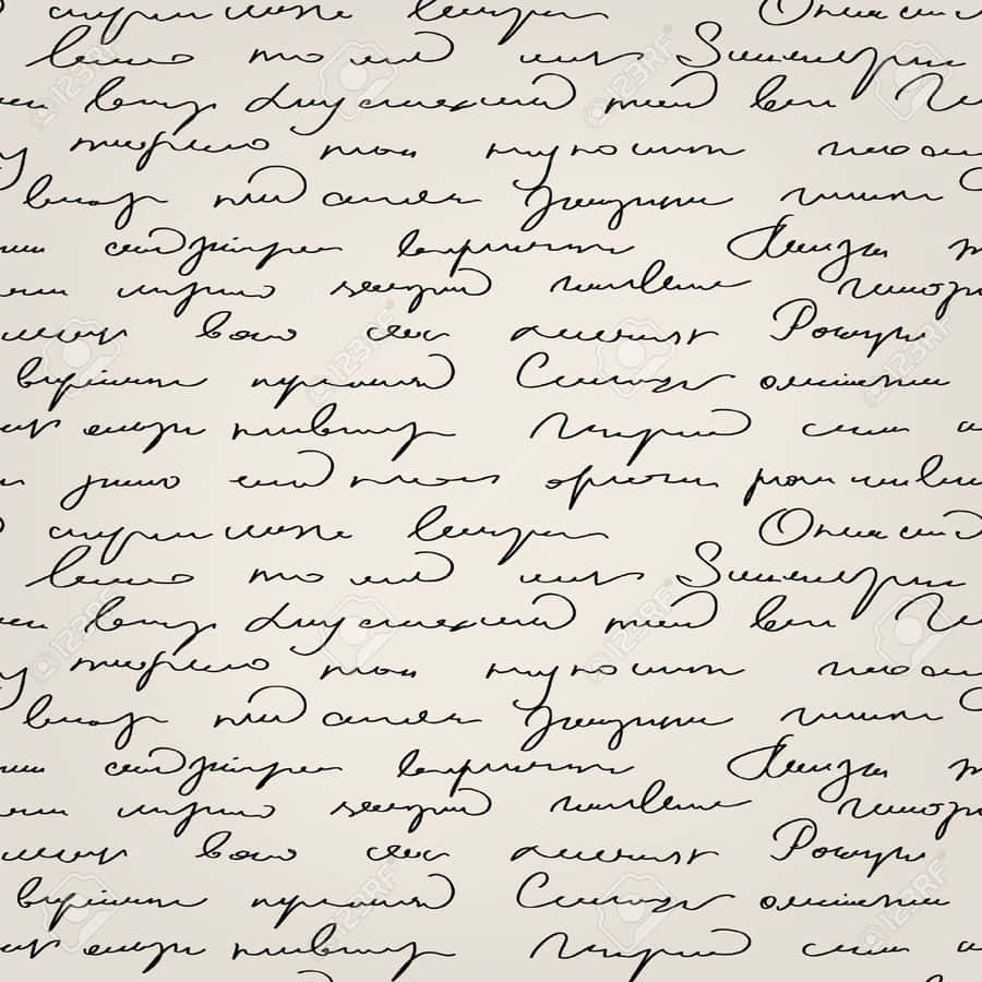 Illegible Cursive Penmanship Wallpaper