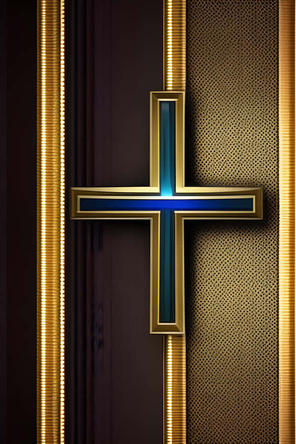 Illuminated Orthodox Cross Wallpaper