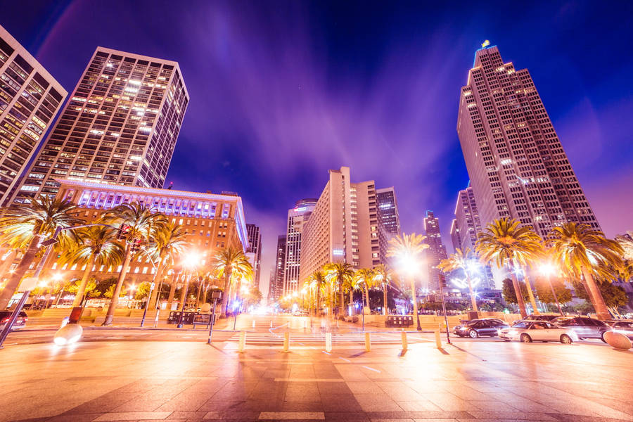 Illuminated San Francisco Skyline Wallpaper
