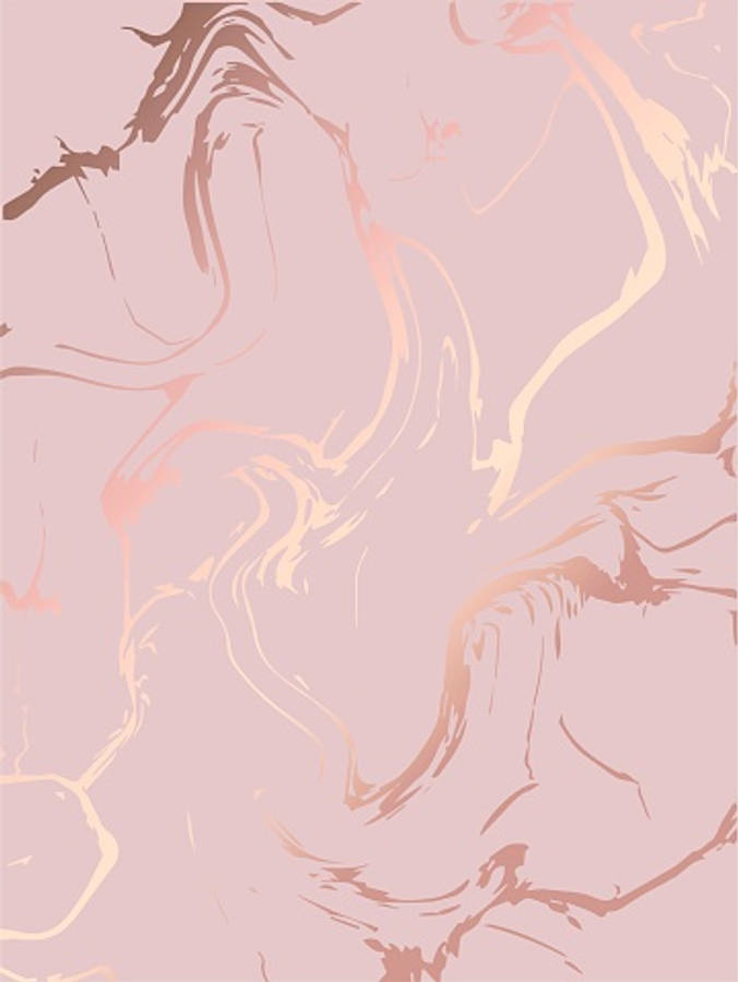 Illustration Rose Gold Marble Wallpaper