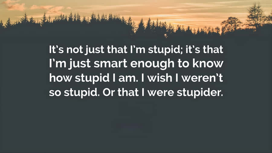 Im Stupid Or Smart Wallpaper