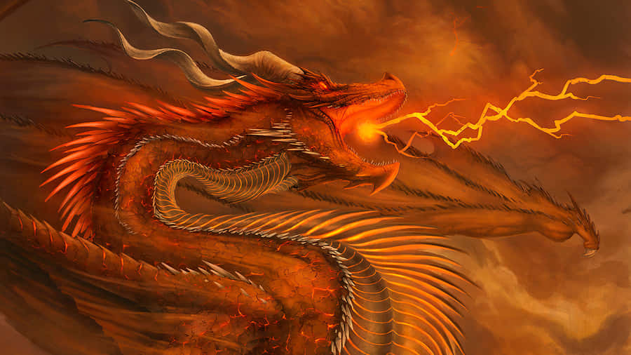 Image An Epic Dragon Rises And Glides Through The Night Sky Wallpaper