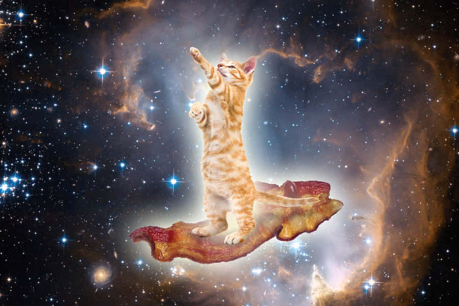 Image Jump Into The Unknown With Galaxy Cat Wallpaper
