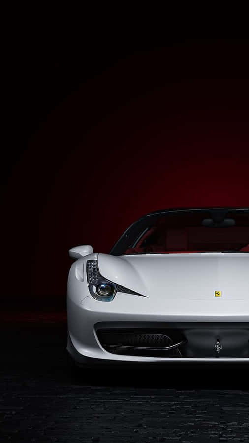 Image Luxurious White Ferrari Iphone Wallpaper