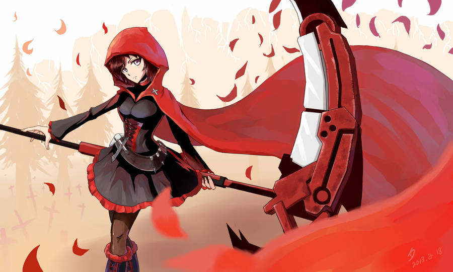 Image Ruby Rose From Rwby Ready For Adventure Wallpaper