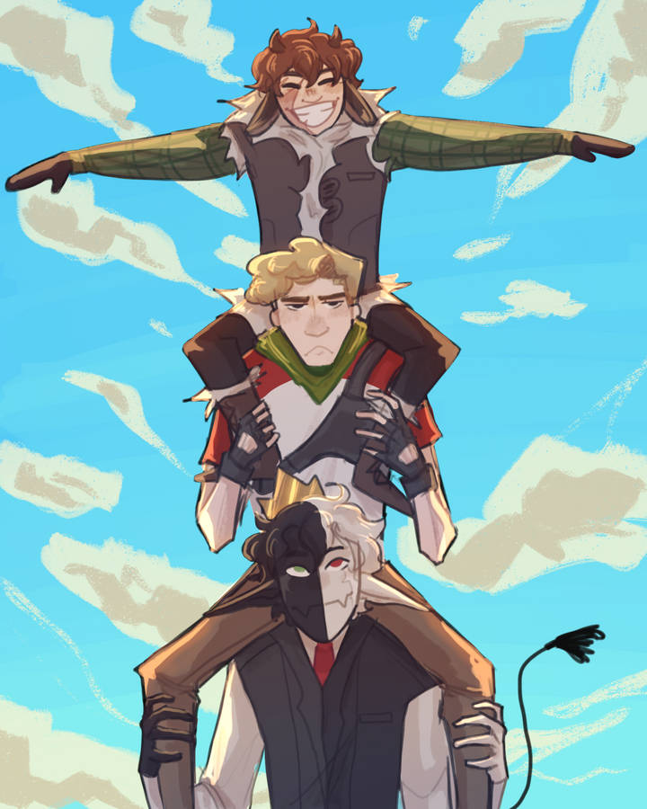 Image Three People Enjoying A Lively Conversation On A Park Bench. Wallpaper