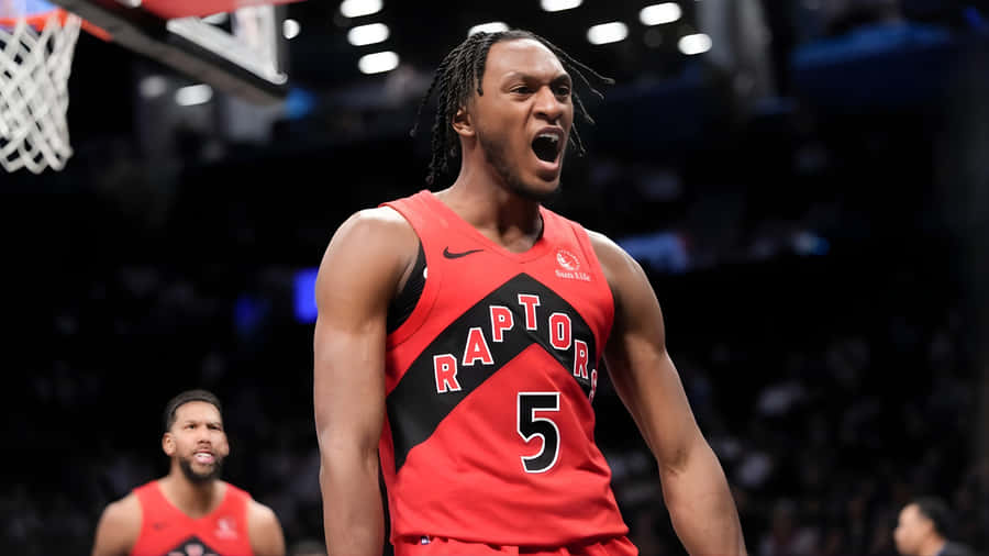 Immanuel Quickley Raptors Celebration Wallpaper