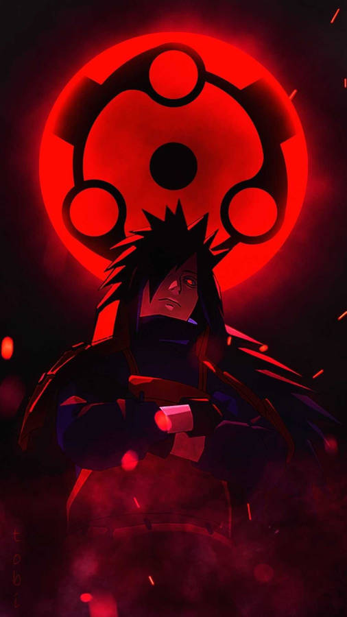 Immense Power Unleashed - Itachi Uchiha's Sharingan Wallpaper