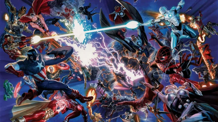 Imminent Avengers Fight Scene Wallpaper