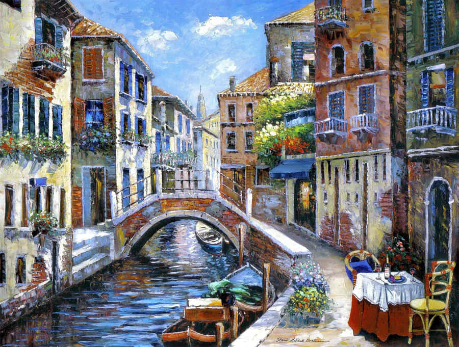 Impressionist Landscape: A World Of Colors Wallpaper