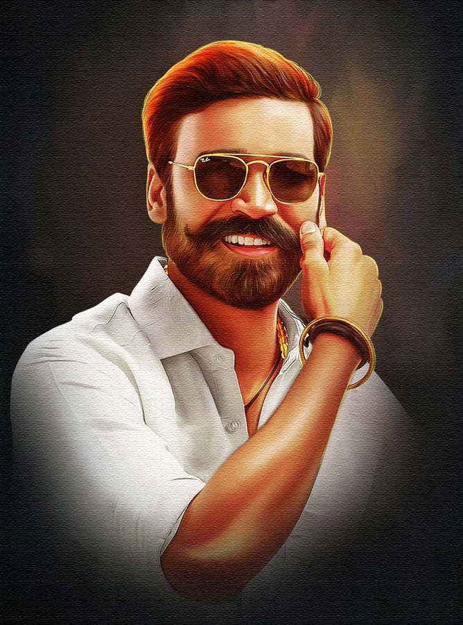 Impressive Digital Art Dhanush Wallpaper