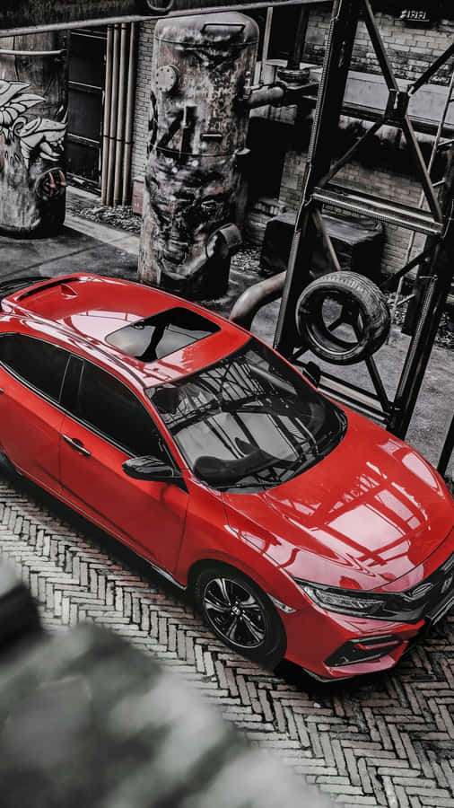 Impressive Hatchback Car On The Street Wallpaper