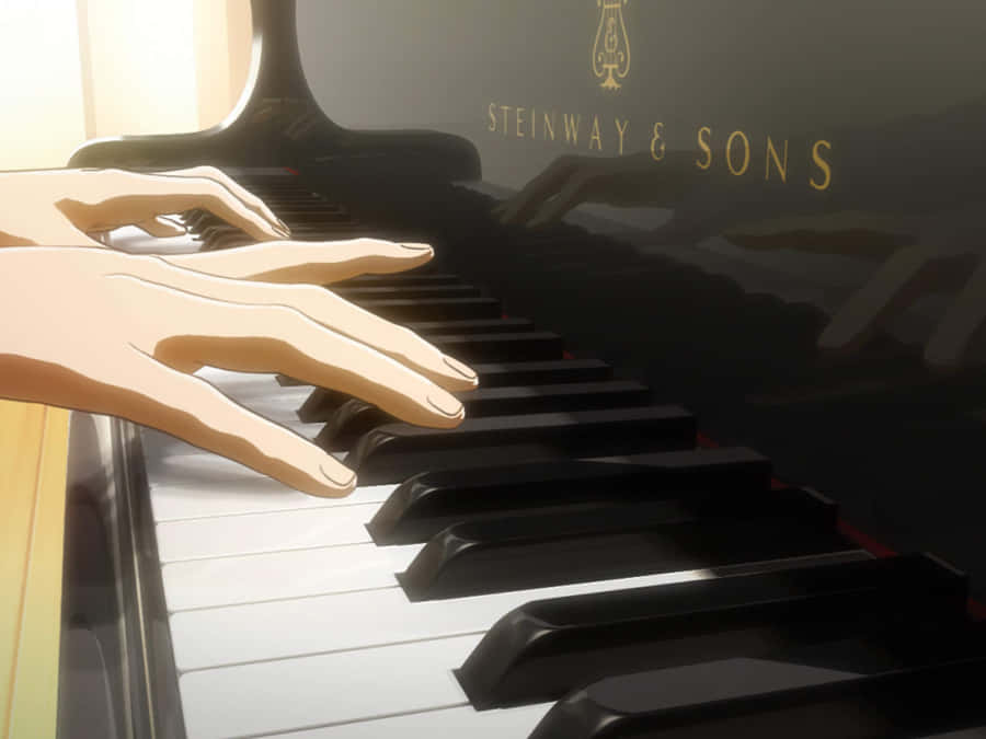 Impressive Piano Scene From Your Lie In April Wallpaper