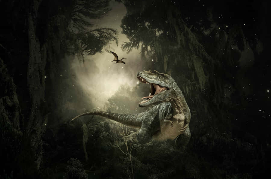 Indominus Rex In Misty Forest Wallpaper