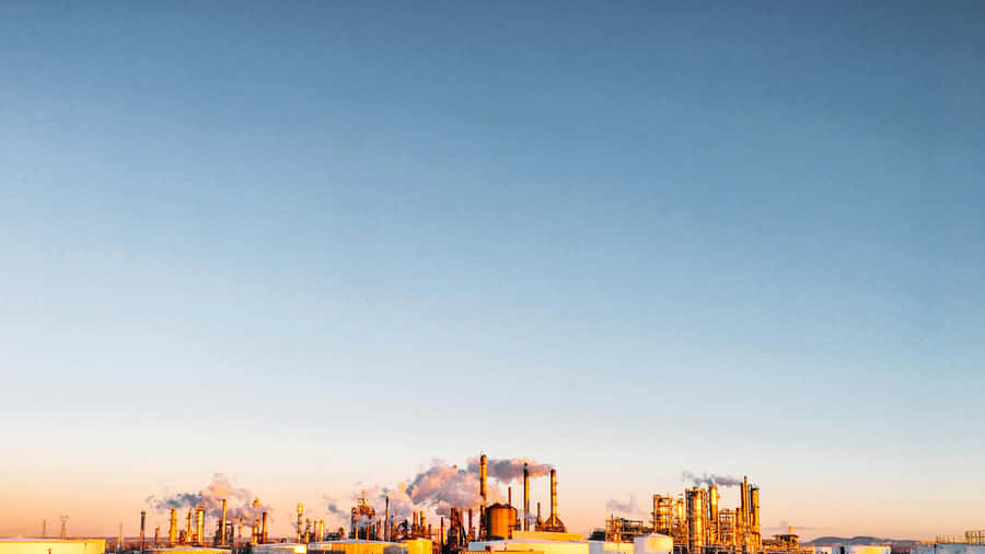 Industrial Sunset Silhouette.jpg Wallpaper