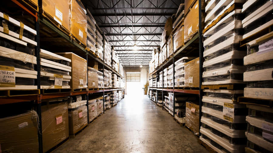 Industrial Warehouse Interior Wallpaper