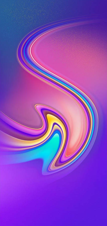 Infinix Psychedelic Abstract Holographic Waves Wallpaper