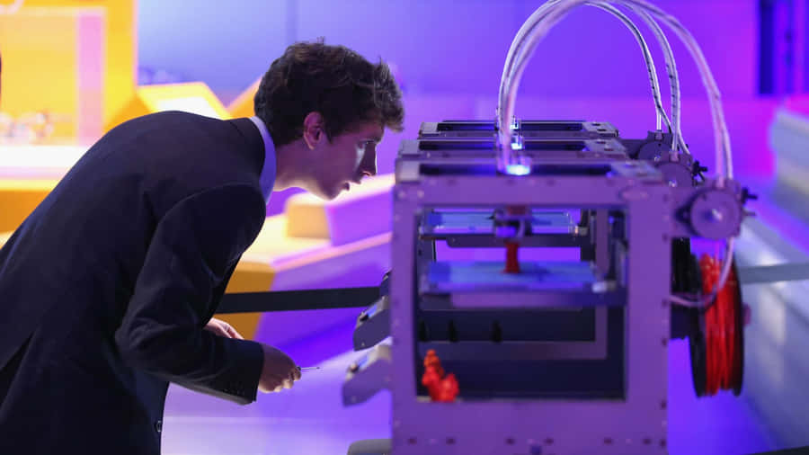 Innovative 3d Printer In Action Wallpaper
