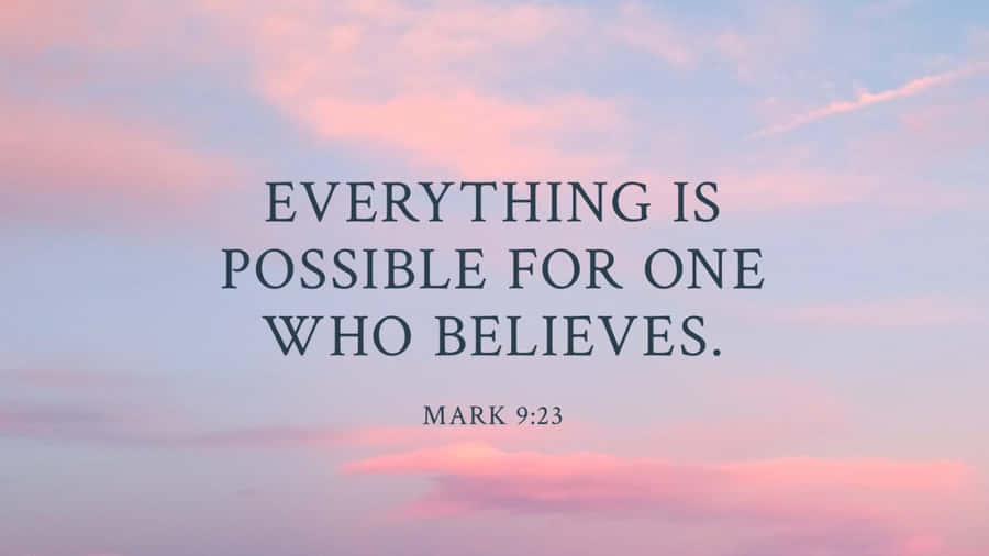 Inspirational Bible Verse Mark923 Background Wallpaper