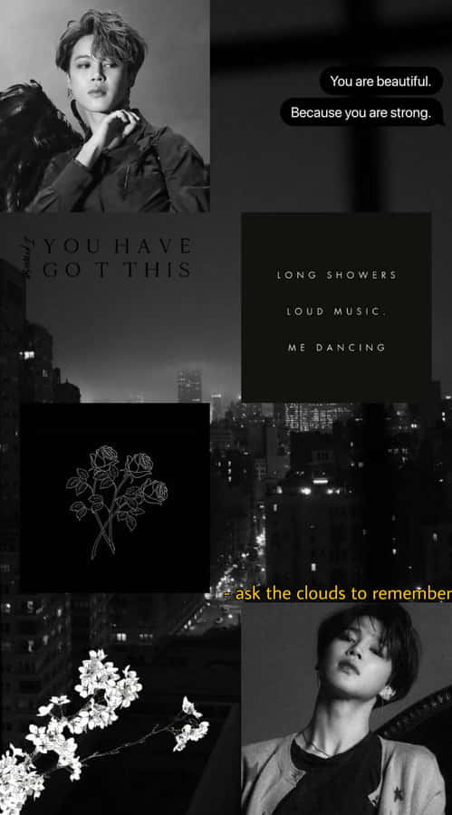 Inspirational_ Collage_ Black_and_ White Wallpaper