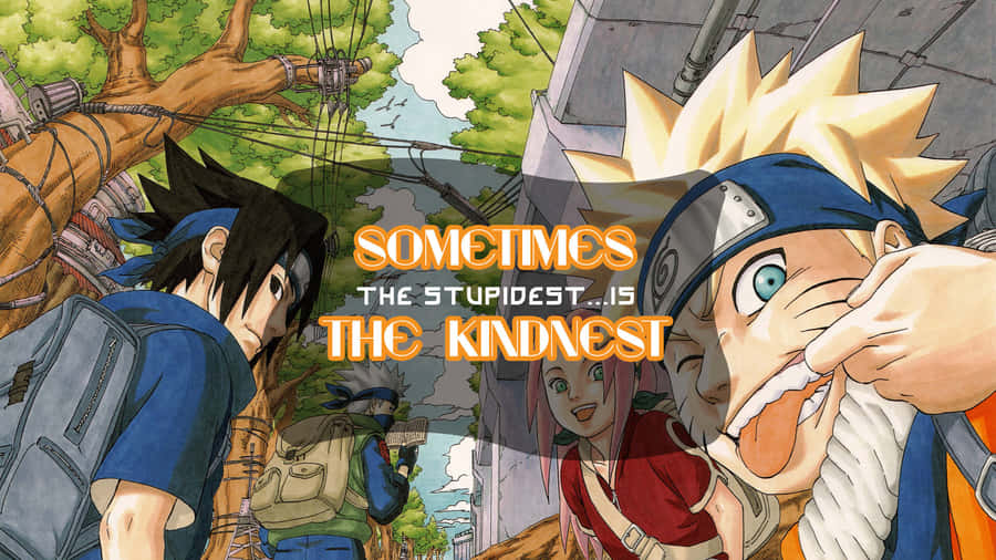 Inspirational Kakashi Hatake Quote On A Stunning Background Wallpaper
