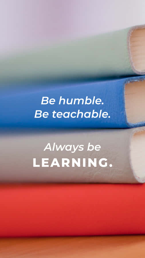Inspirational Learningand Teachability Quoteon Books Wallpaper