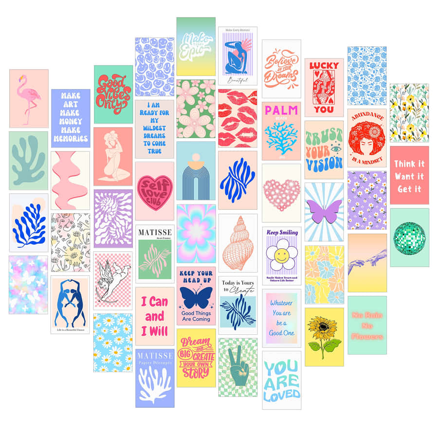 Inspirational Quote Collage Aesthetic Wallpaper