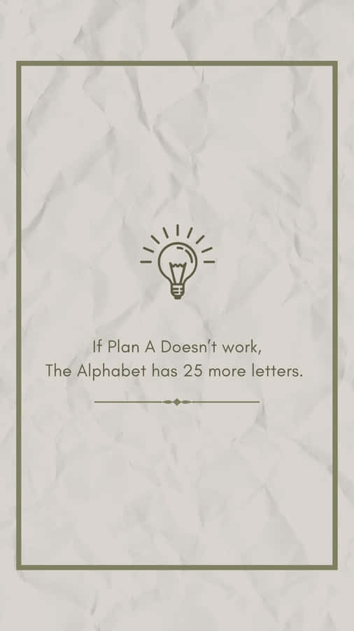 Inspirational Quote Marble Background Lightbulb Wallpaper