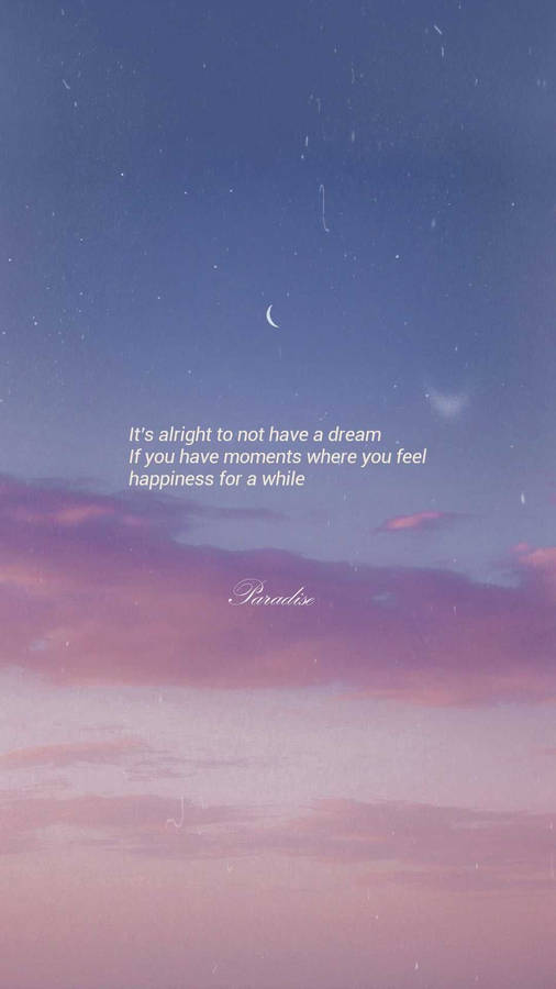 Inspirational Quote On Feeling Happiness Wallpaper