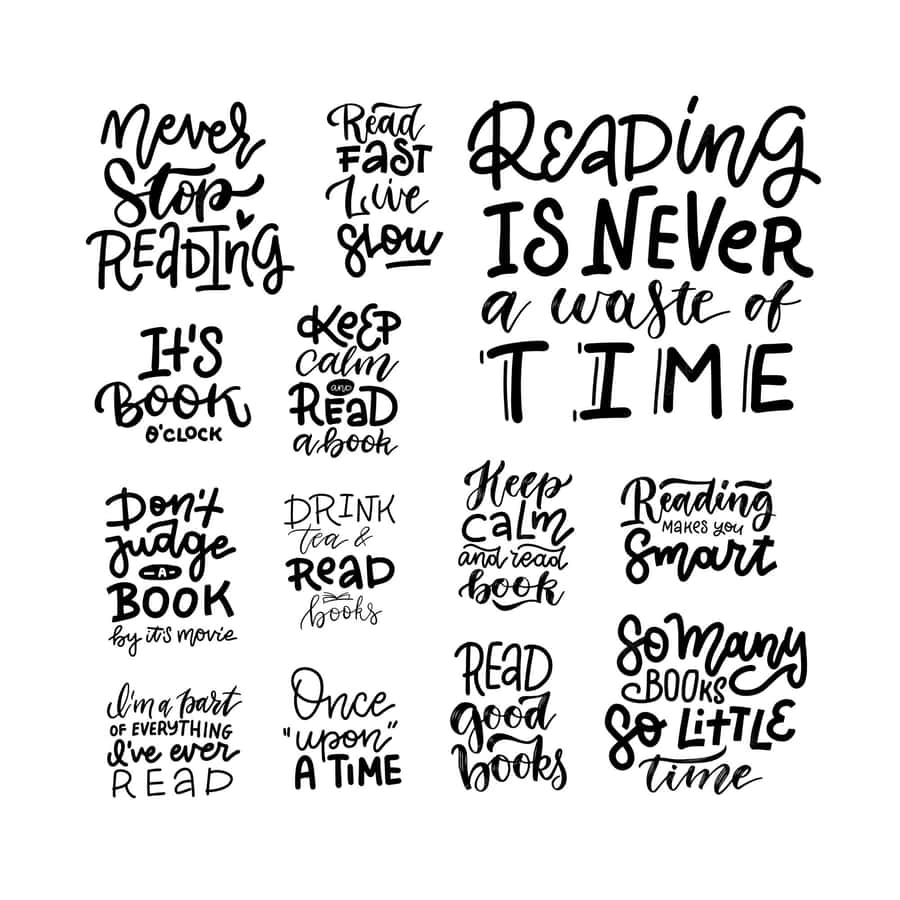 Inspirational Reading Quotes Collection Wallpaper