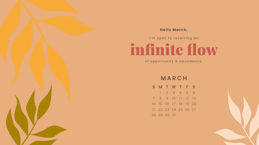 Inspiring Hello March Calendar Wallpaper