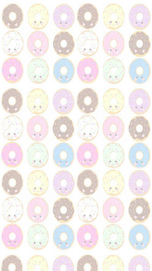 Instagram Story Colorful Doughnuts Pattern Wallpaper