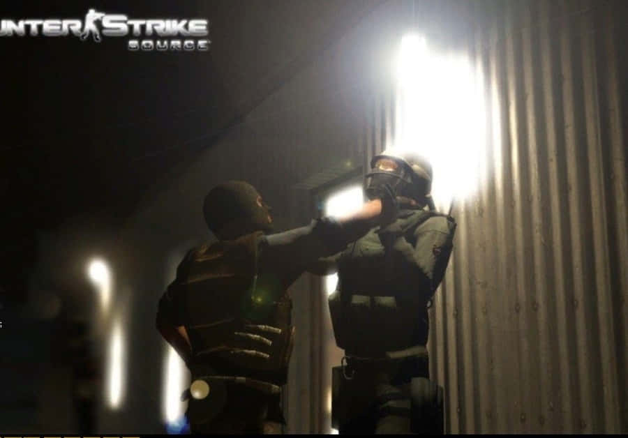 Intense Action In Counter Strike Source Wallpaper