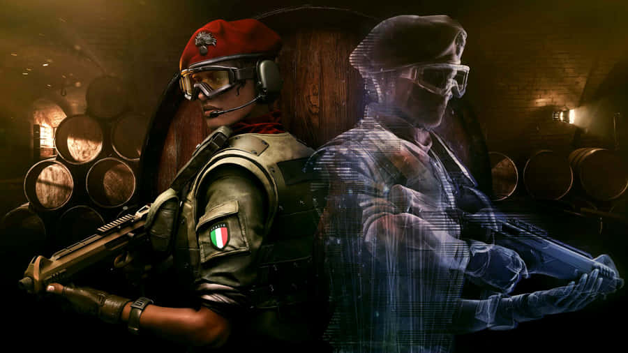 Intense Action With Rainbow Six Siege Operators Wallpaper