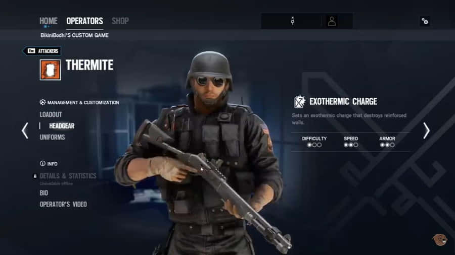 Intense Action With Thermite In Rainbow Six Siege Wallpaper