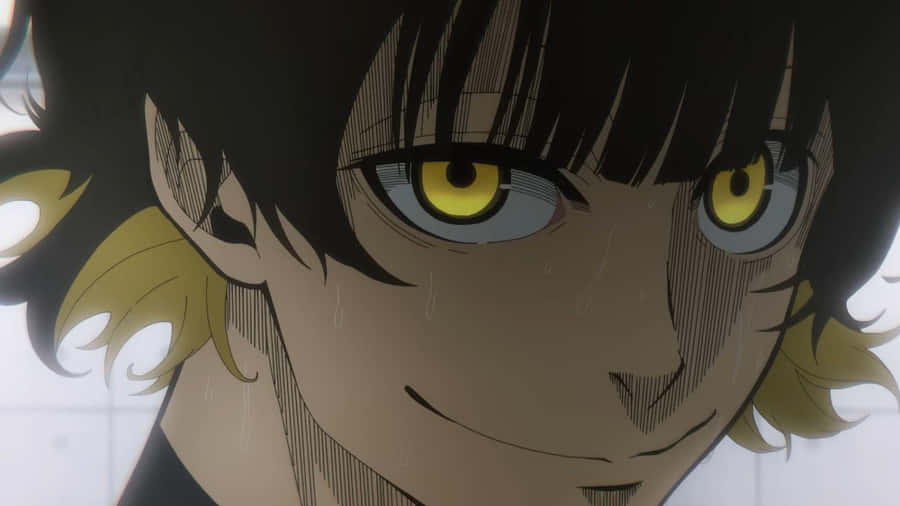 Intense Anime Character Close Up Wallpaper