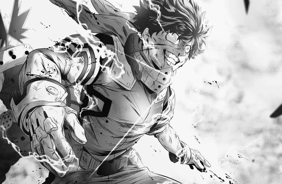 Intense Anime Character Electric Charge Wallpaper