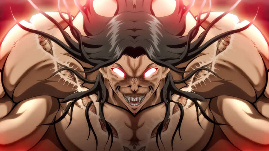 Intense_ Anime_ Character_ Glowing_ Eyes Wallpaper