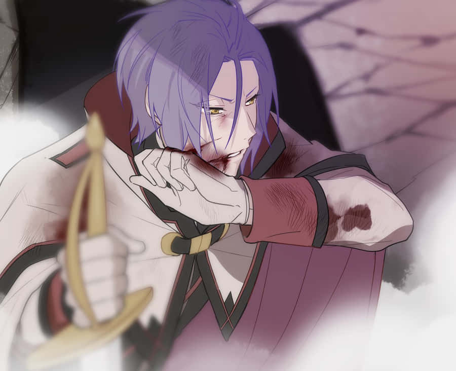 Intense_ Anime_ Swordfighter_ Julius Wallpaper